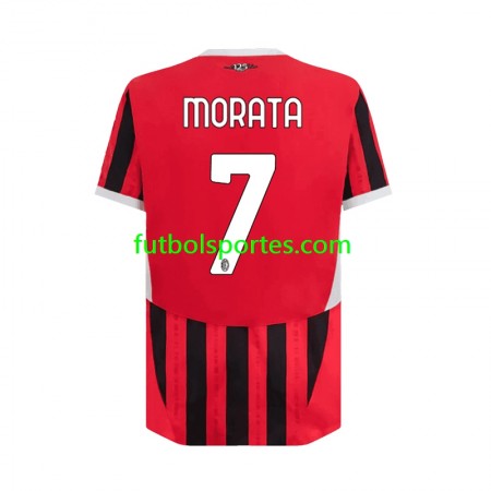Camiseta AC Milan Alvaro Morata 7 Primera Equipación 2024/2025